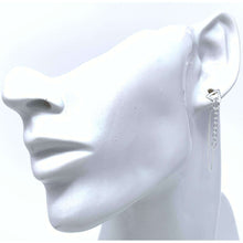 Sterling Silver Triangle Chain Link Earrings - Drop Earrings
