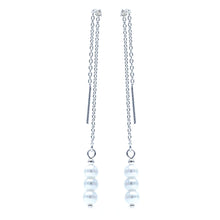 Sterling Silver White Pearl Threader Earrings - SeaSpray Jewelry
