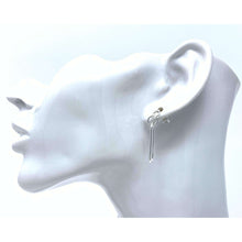 Stud Linked Oval &amp; Circle Earrings In Sterling Silver
