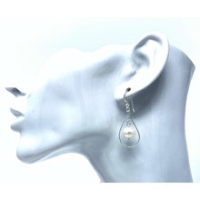 Teardrop Sterling Silver Pearl Earrings
