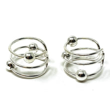 Triple Sterling Silver Ball Ear Cuff Earrings
