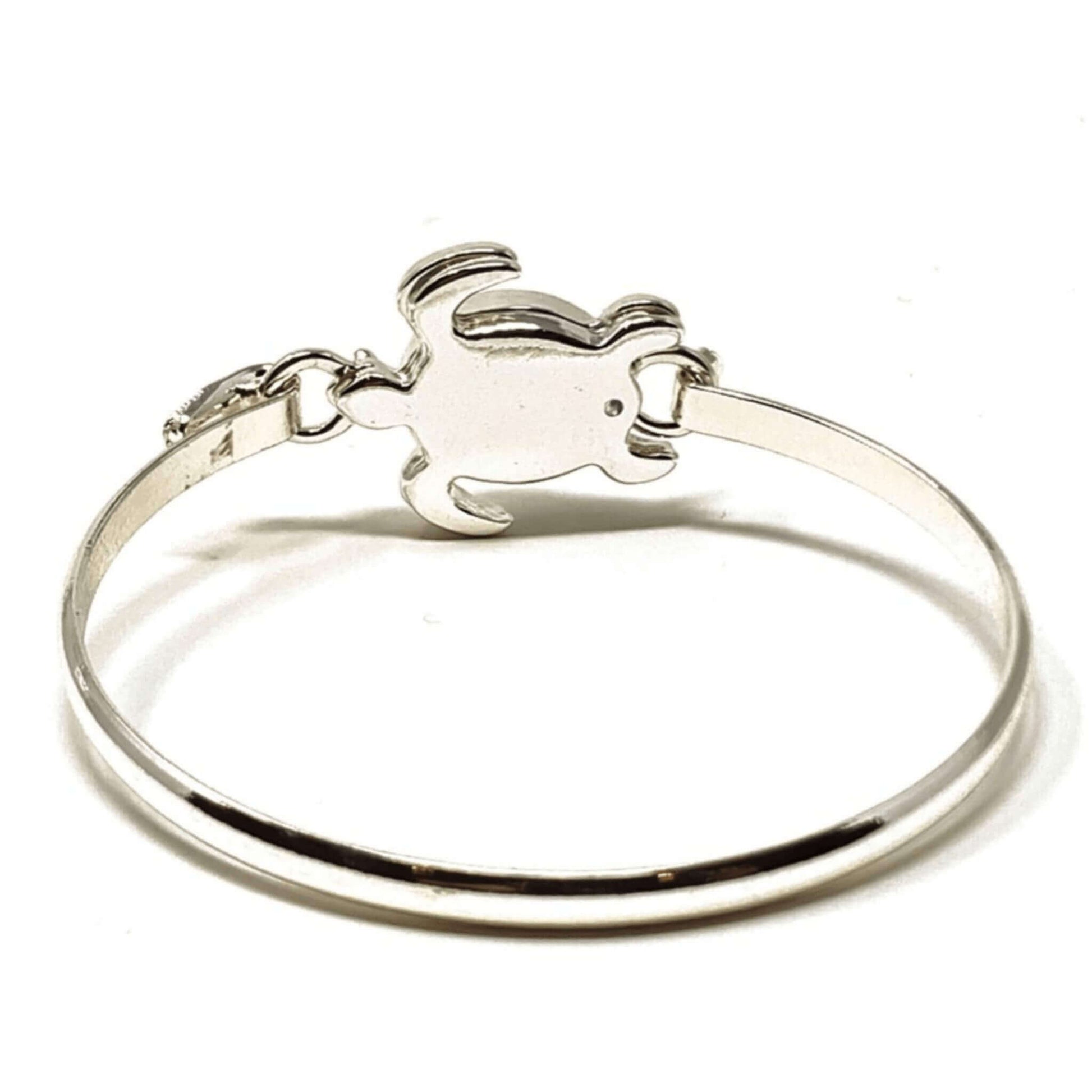 Turtle Bangle Bracelet With Hook Clasp