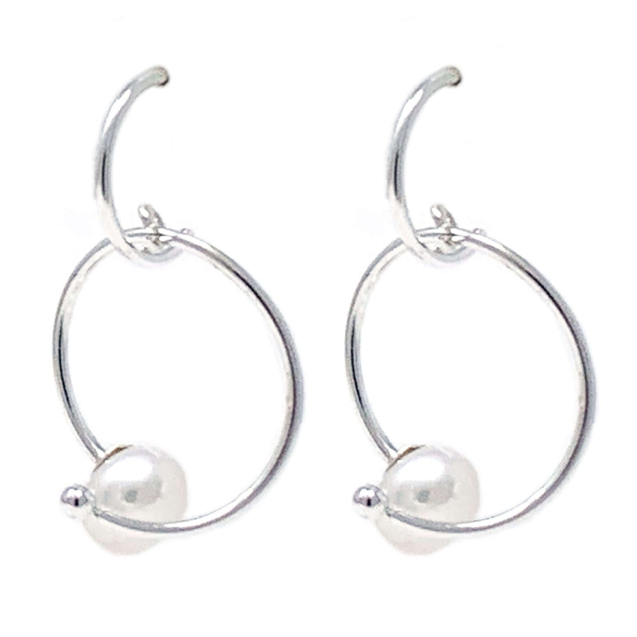 Sterling silver ball hoops Sterling silver ball hoops