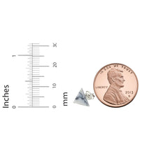 White Howlite Triangle Stud Earrings Size
